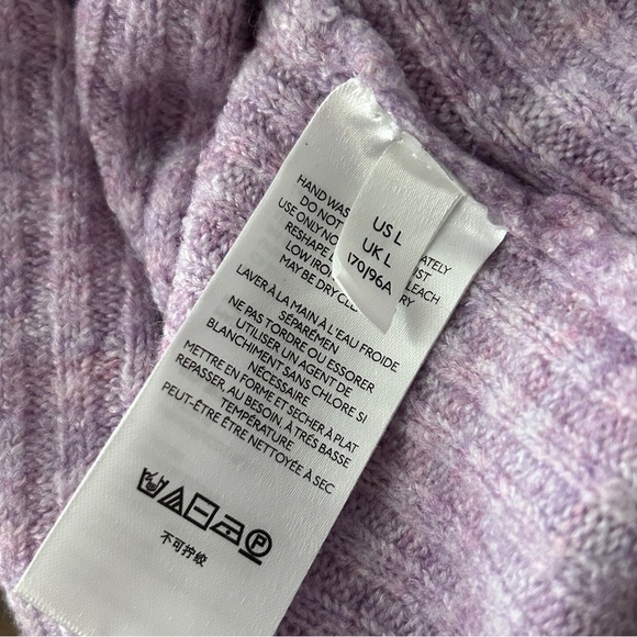Urban Outfitters Y2K Lavender Knit Wrap Sweater L - Picture 5 of 10